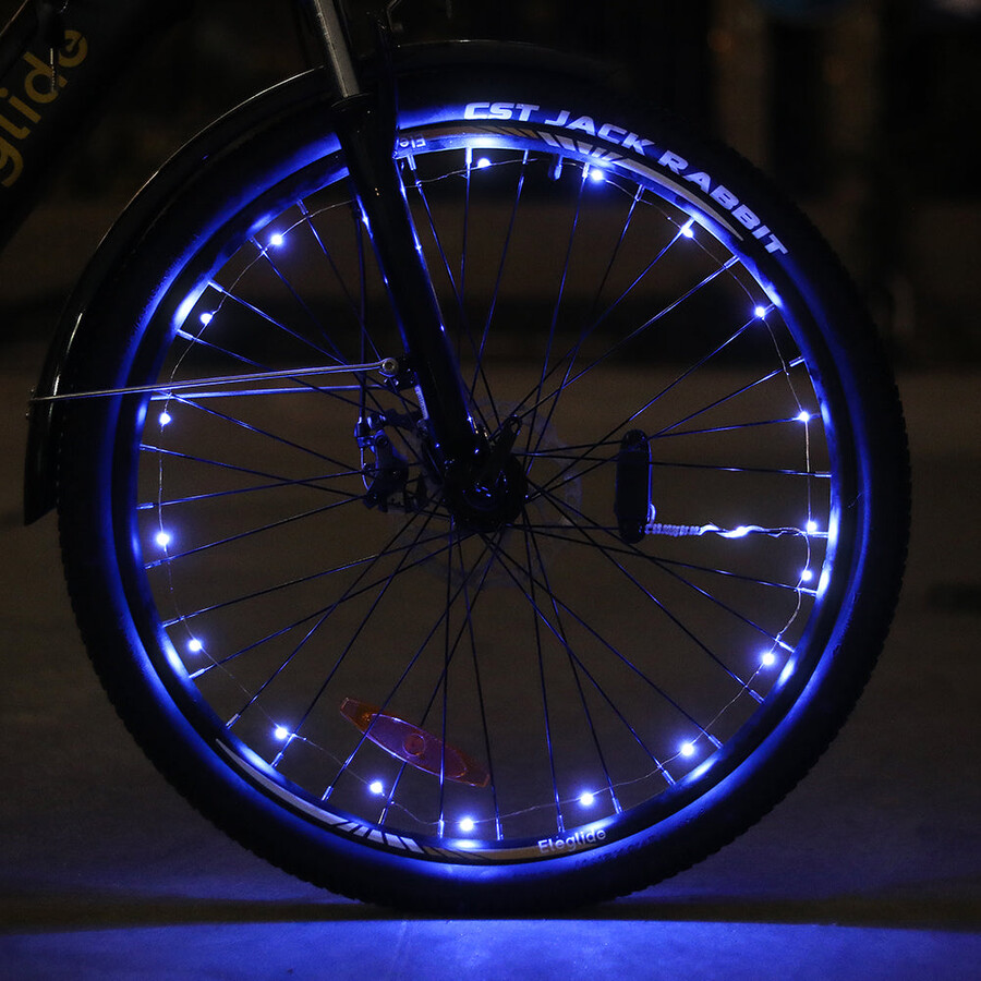 lumières bleues pour roues de vélo 2 pièces sans piles