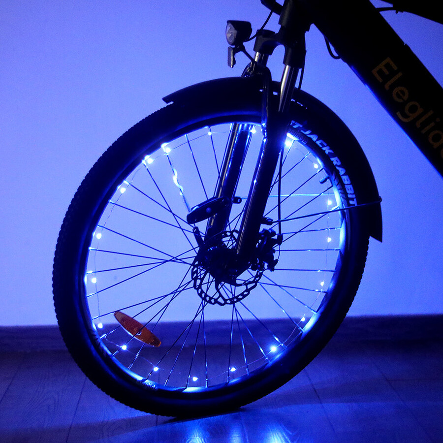 lumières bleues pour roues de vélo 2 pièces sans piles
