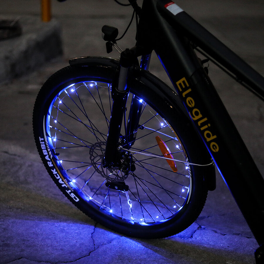 lumières bleues pour roues de vélo 2 pièces sans piles